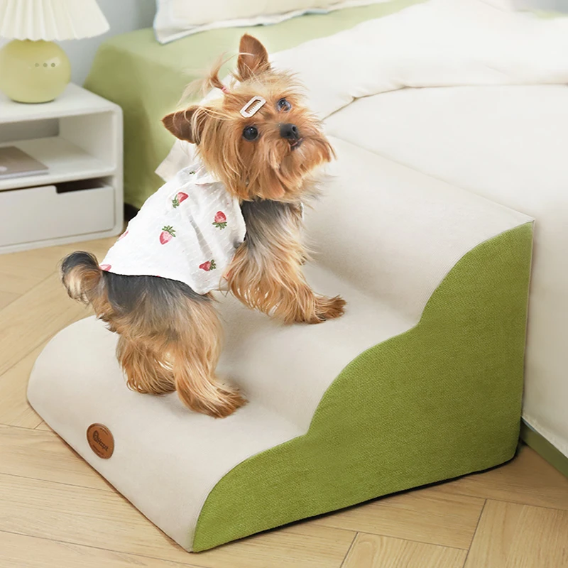 

High Elasticity Sponge 3/4 Steps Pet Stairs Anti-slip Removable Washable Training Safety Dog Stairs To Bed and Sofa Pet Supplies