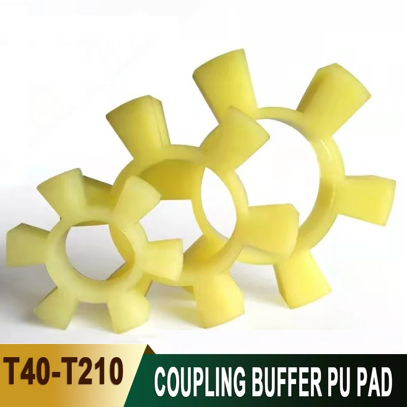

T-Type Polyurethane Hexagonal Buffer Pad - High Elasticity Coupling Cushion for Water Pump Industrial Machinery T40~210mm