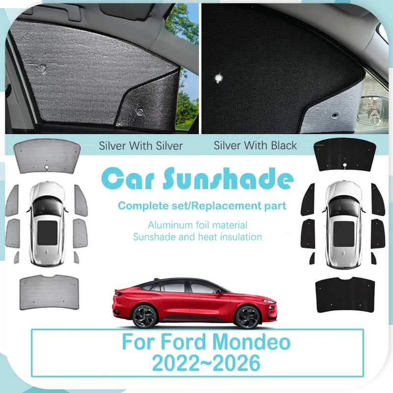 

Car Coverage Sunshades For Ford Mondeo Taurus MK5 2022 2023 2024 2025 2026 Anti-UV Pad Curtain Window Sun Shade Auto Accessories