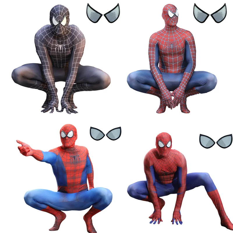 Disfraz de Halloween para hombre TASM 2 Raimi Spider, disfraz de Iron Spiderman, traje Zentai de superhéroe, mono de Carnaval para niños y adultos