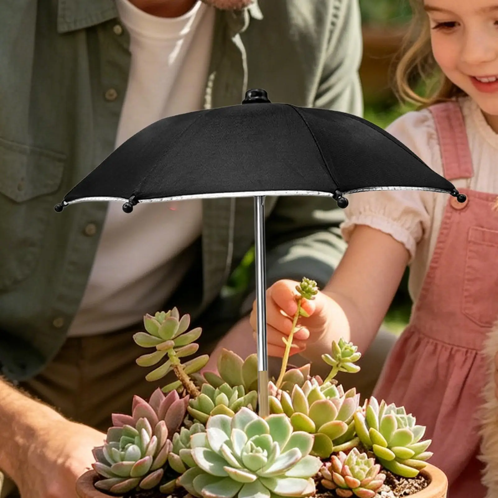 1pc Small Plant Umbrella Flower Pot Plant Sunshade UV Protection Cover Bonsai Sunshade Garden Umbrella Shade For Outdoor Balcony