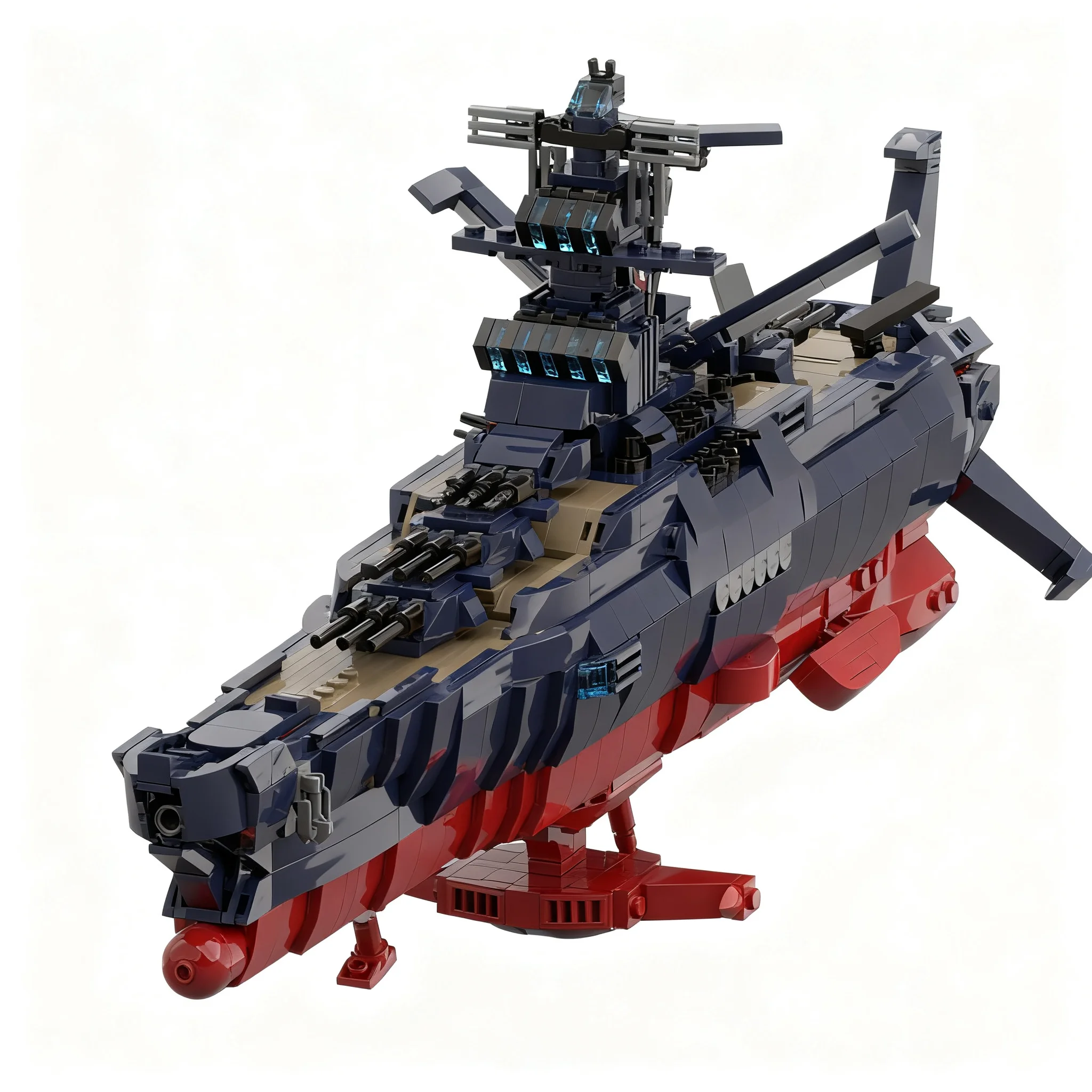 1369pcs MOC Space Battleship Yamato Model Building Blocks Christmas Gift Toys Architecture Birthday Brick Collection Creative