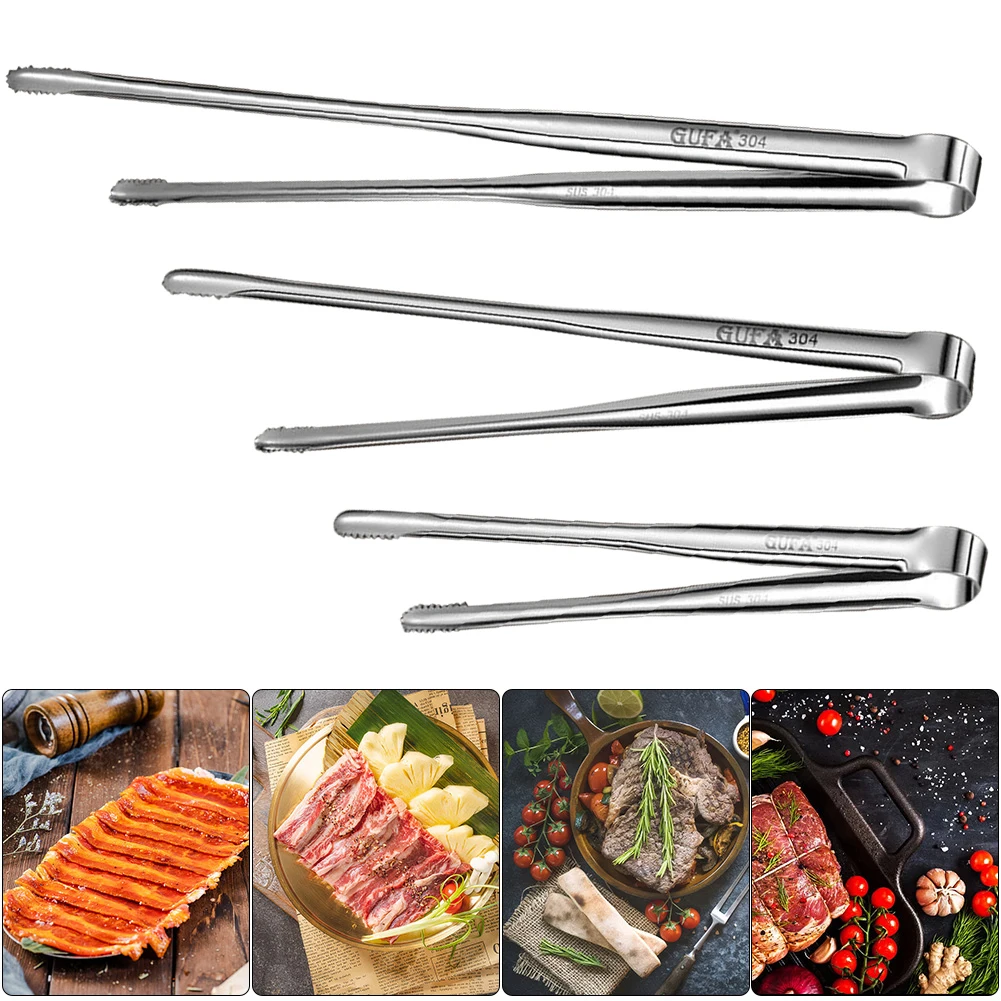 

Food Tongs Stainless Steel Kitchen Tweezers Metal Cooking Tweezers Cooking Utensils for Salad Fish Steak Barbecue Buffet