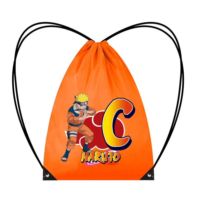 Narutos Bundle Pocket Kawaii Аниме Рюкзак на шнурке Молодежная мода Спортивная сумка большой вместимости Подарочные сумки с героями мультфильмов Велосипедный рюкзак