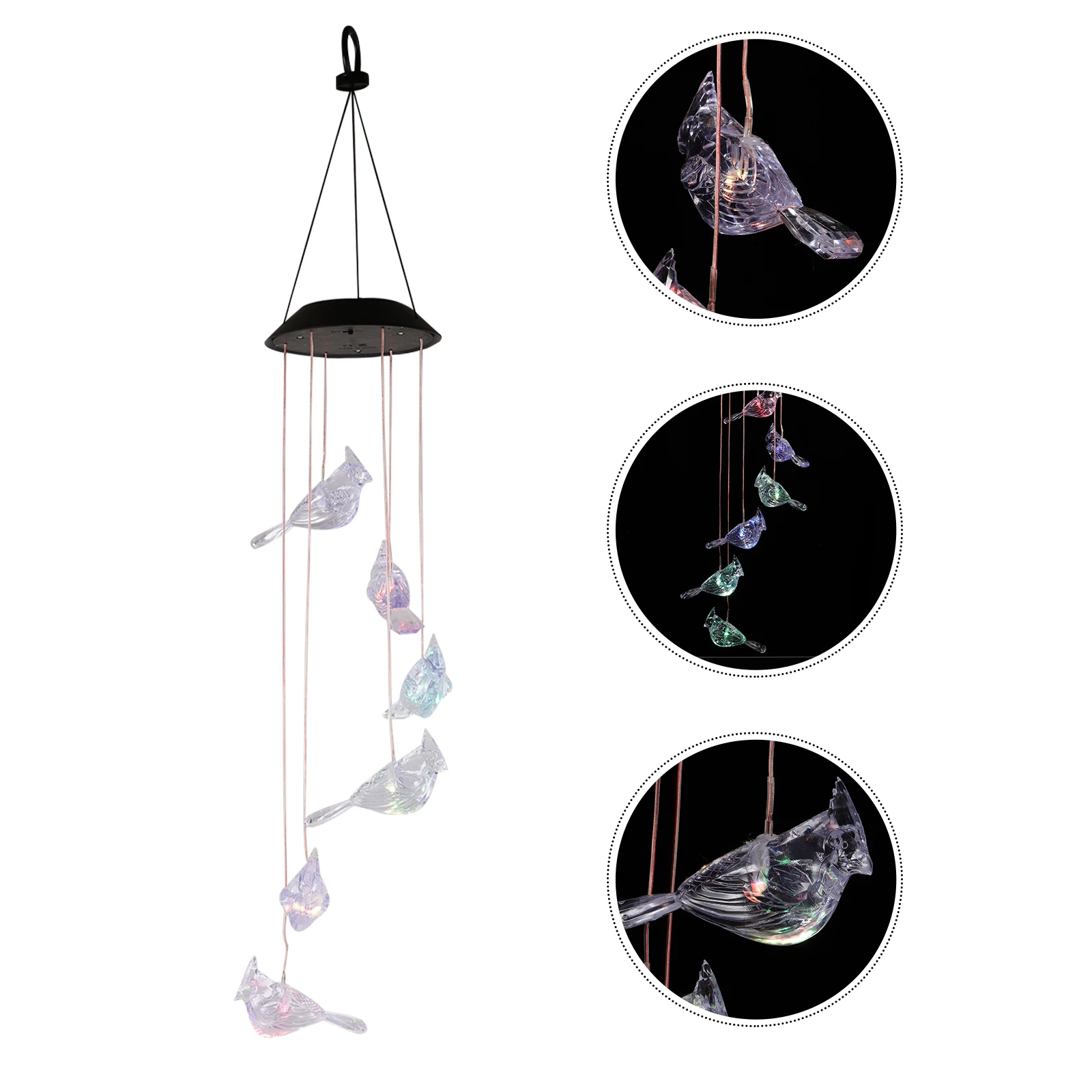 

Solar Bird Light High quality Durable Automatic Night Lamp Yard Path Garden Solar Wind Chime LED String Christmas Party Camping