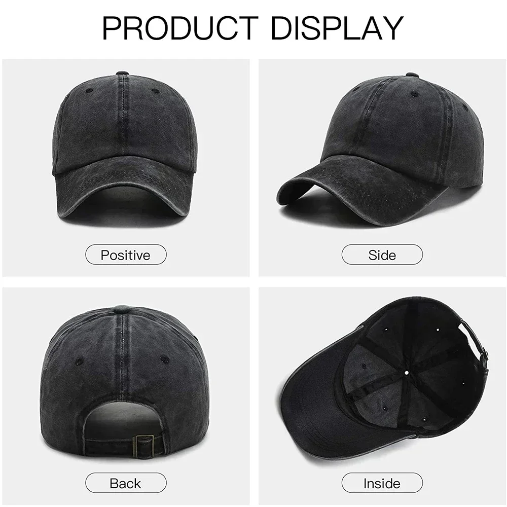 ロックンロール スケルトンハンド キャスケット ベースボールキャップ メンズ レディース 調節可能 ヴィンテージ ウォッシュドコットン デニム クラシックキャップ ダッドハット