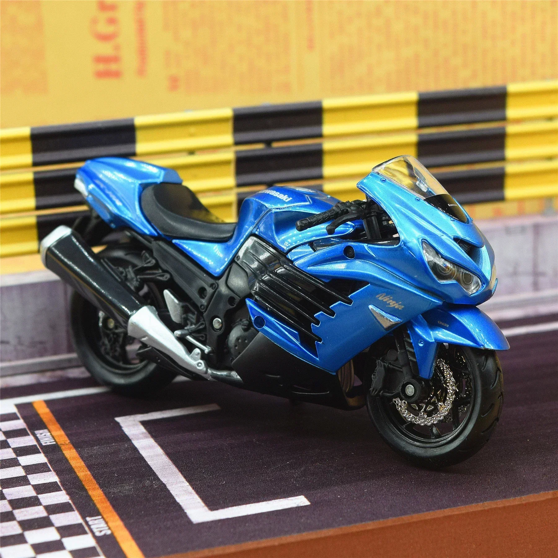Maisto 1:18 kawasaki ninja ZX-14R liga esportes modelo de motocicleta diecast metal brinquedo corrida rua motocicleta modelo presentes das crianças