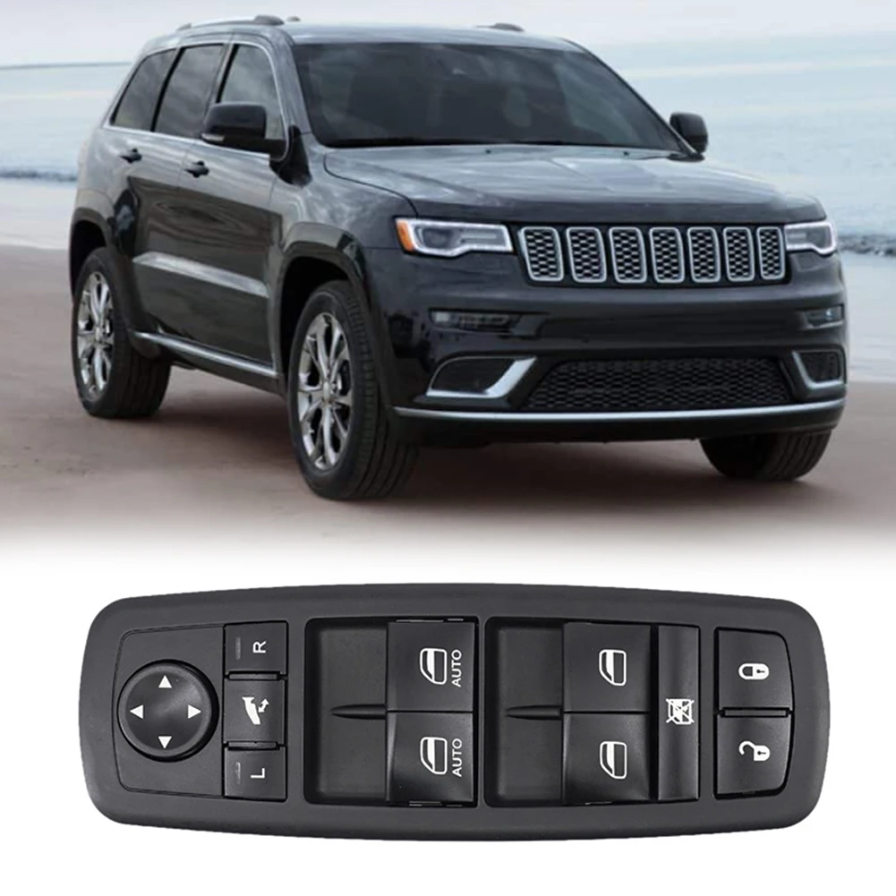 

Driver Door Control Power Window Switch Wear-resistant Non-deformable Quick To Install Replacement Part Black For Jeep