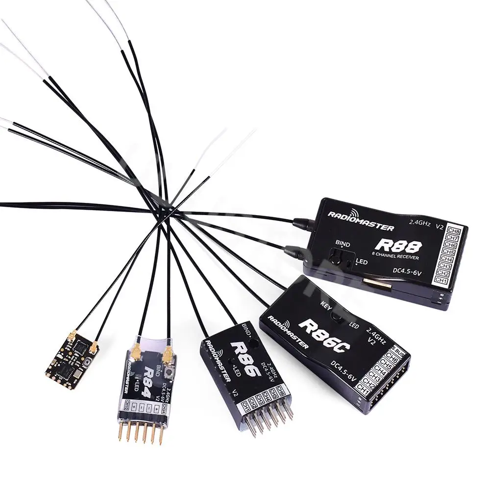 Radiomaster R81 R84 V2 R86 V2 R86C V2 R88 V2 2.4Ghz D8 D16 SFHSS Nano Receiver Compatible FrSky for RC Drone