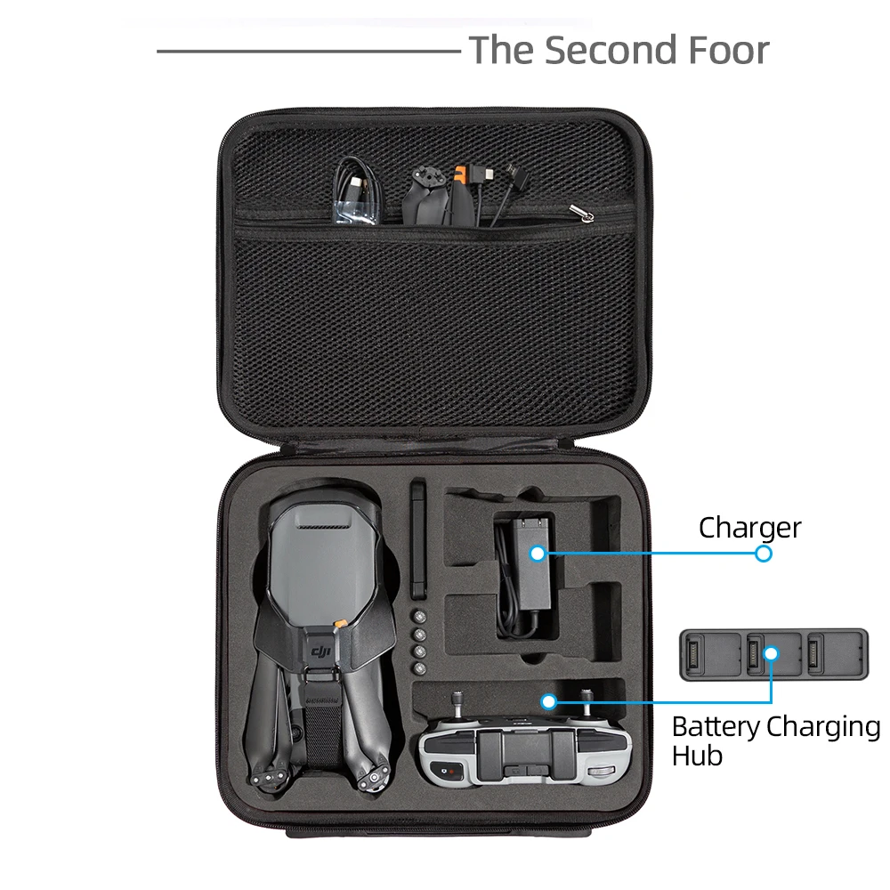 Imagem -03 - Mala de Armazenamento para Dji Mavic Caixa de Acessórios Impermeável e Anti-colisão Mala Preta