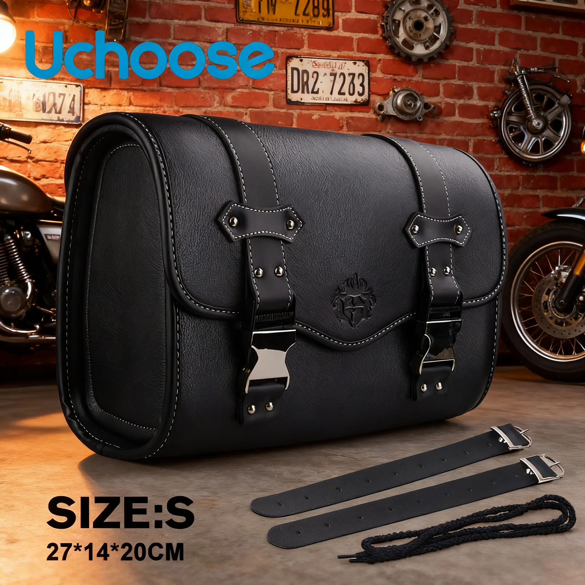 

Motorcycle Saddlebag Side Bag Retro PU Motorcycle Tool Bag For ADNOH Rebel 250 500 For Rebel 1100 300 For W400 W650 XL883L SR400