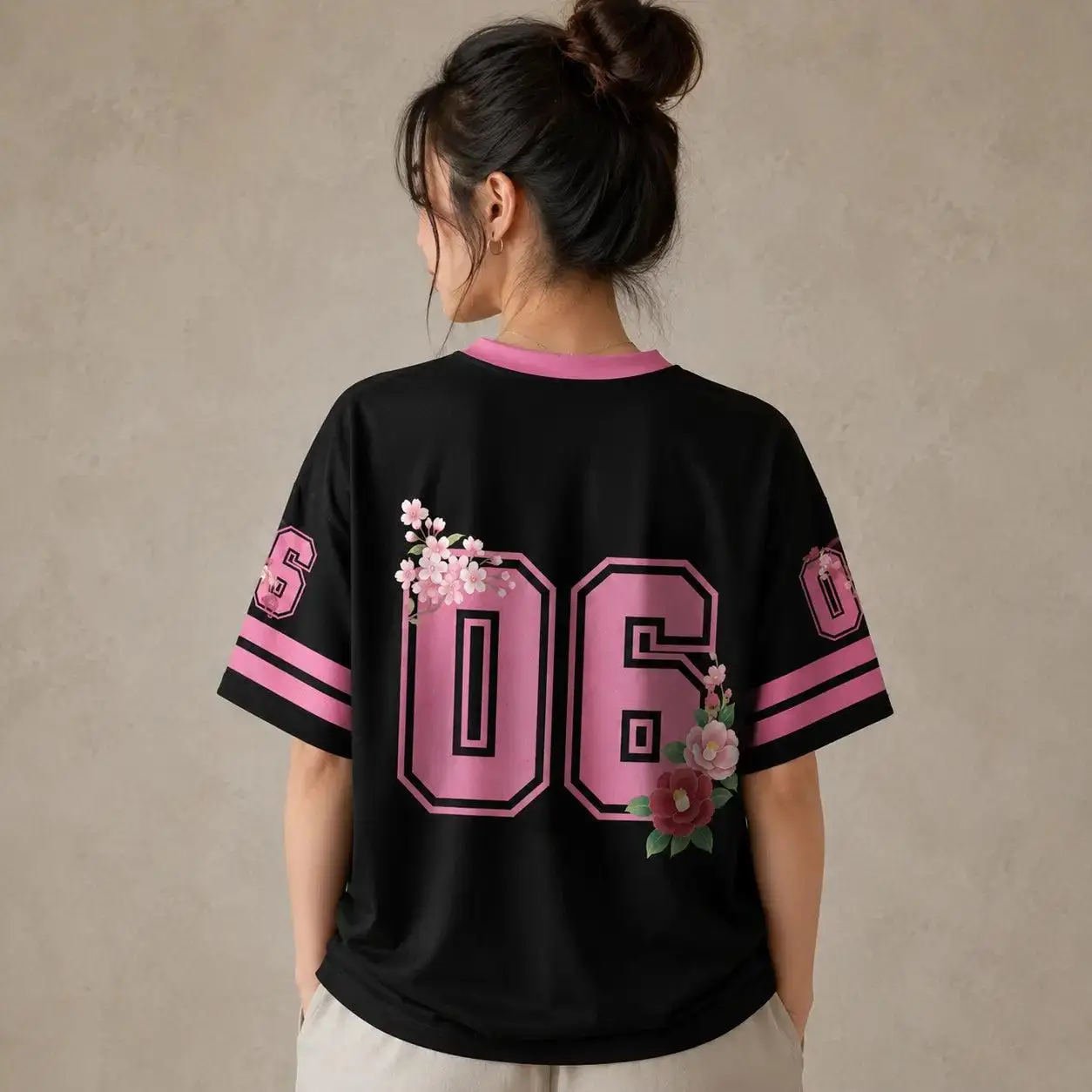 2026 Summer Fashion New Retro Flower Combination Cat Shape 3D Printing Outdoor Street Style Loose T-shirt Large Size