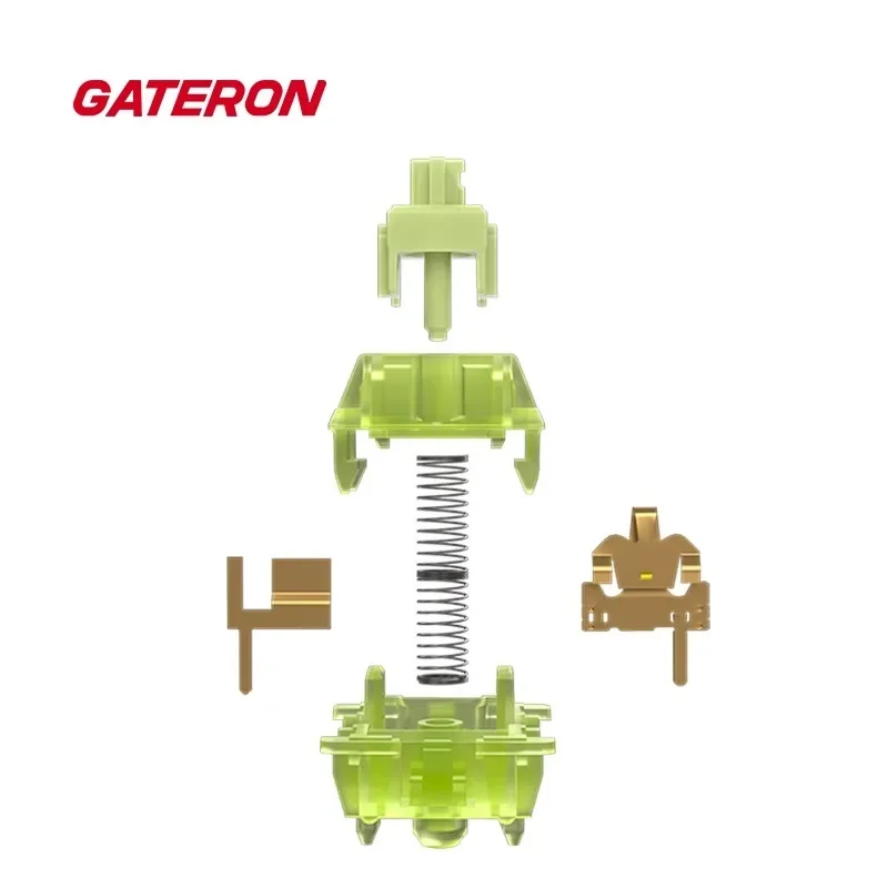 GATERON Luciola 샤프트 5 핀 형광 발광 샤프트, 확장 샤프트 코어 55gf 더블 스테이지 용수철 기계식 키보드 스위치