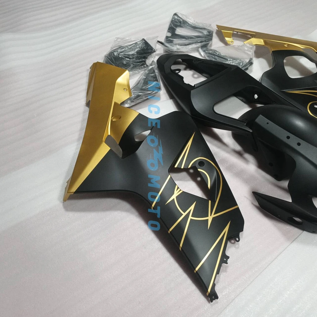 Carcasa de carrocería de motocicleta negra y amarilla para GSX-R 600 750 04 05 GSXR 600 2004 2005 K4 GSXR600 ABS Kit de carenado de moldeo por inyección