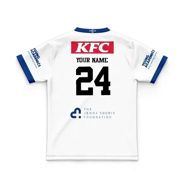 2024 Bulldogs Kinderen Thuis/Uit/Training Rugby Jersey-Herenmaat: 16-26(Print Nummer) Topkwaliteit