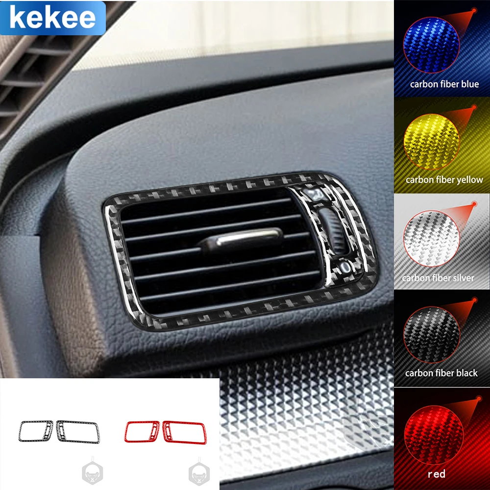 

For VW Volkswagen Passat B6 2006-2011 Dashbaord Side Air Outlet Cover Soft Real Carbon Fiber Sticker Car Interior Accessories