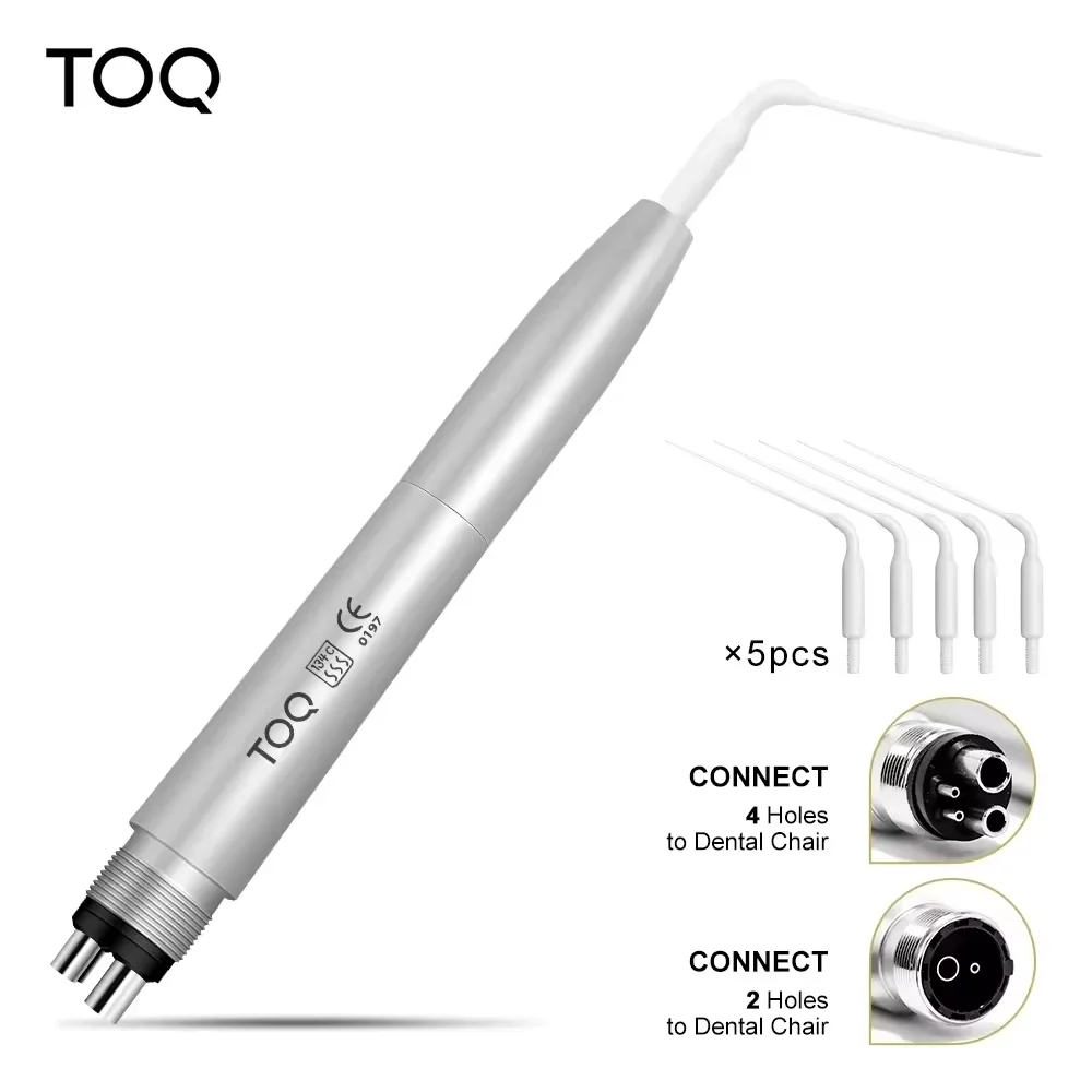 Dental Air Scaler Handpiece Activation Irrigation Perio Scaling With 5 tips Tooth Cleaner 2/4 Holes