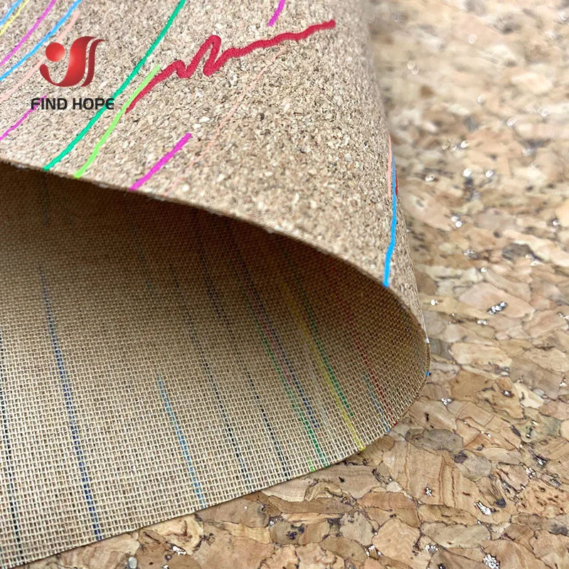 20cm x 15cm 6pcs Bundle Vintage Soft Cork Fabric For Garment Handbag High Quality Synthetic Leather DIY Sewing Materials
