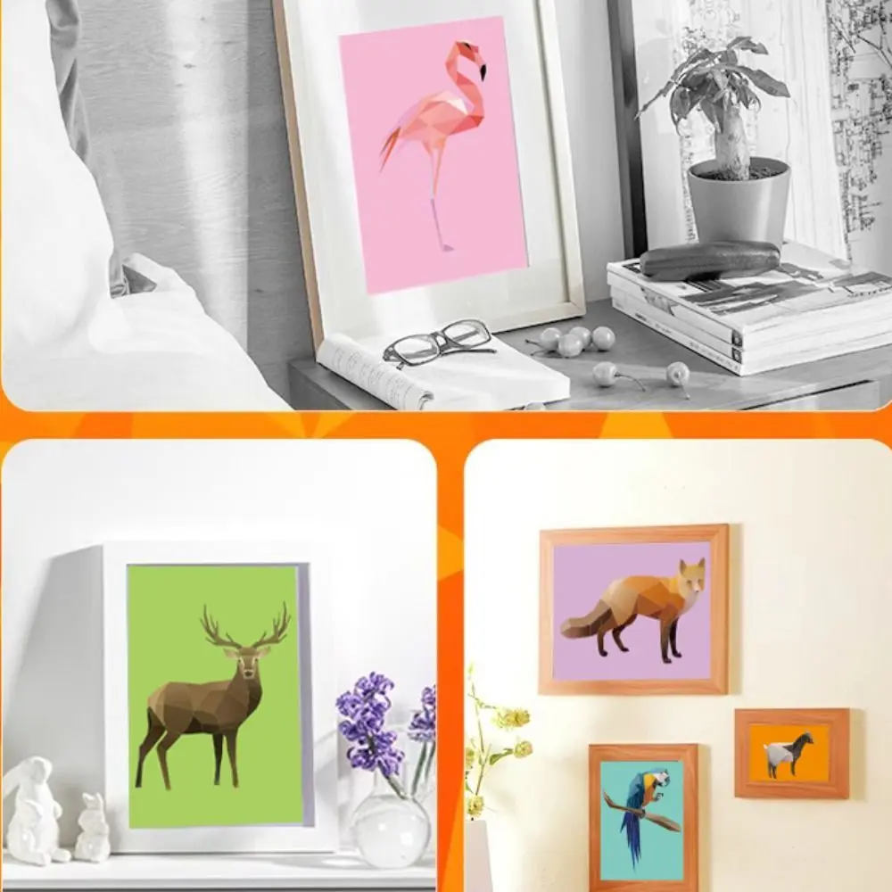 

Paper 3D Geometric Sticker Books Educational Toys Montessori DIY Paste Material Kit Cartoon Cute Animals Sticker Book Kids