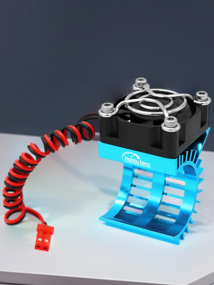 Motor Radiator Accessories with Cooling Fan Electric Motor Heat Sink for 1/14 1/16 1/18 370 380 390 RC Car view 4