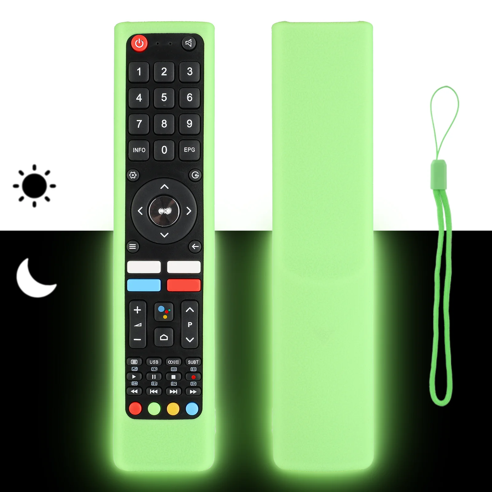 Silicone Remote Control Case Compatible With SABA GCBLTV02FDBIR GCBLTV02ADBBT TV Remote Shockproof Protective Shell Cover