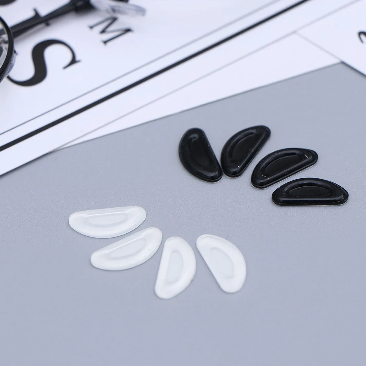 

12 Pairs Slip Nose Pads Glasses Silicone Bridge Sunglasses Eyeglass Cushions for