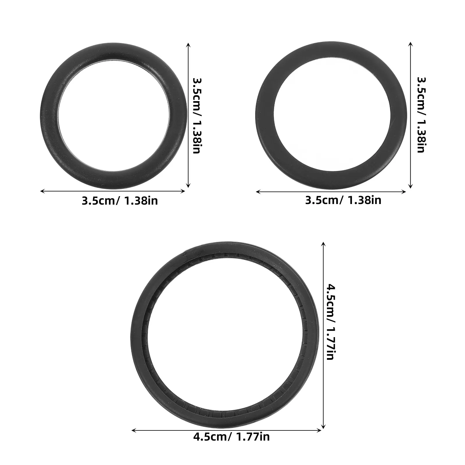 2Set Stethoscope Diaphragm Replacement Membrane Plastic Anti-Slip Ring Spare Parts Kit for Adult Pediatric Stethoscope