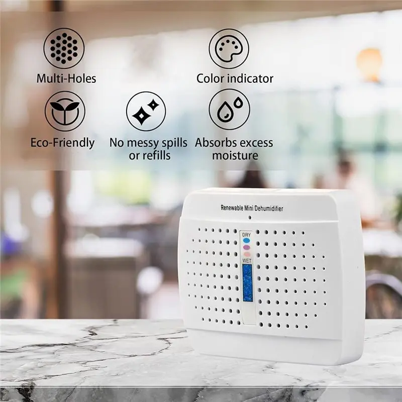 BAAN-Indoor Oplaadbare Ontvochtiger EU Plug Recyclebaar Huishoudelijk Anti-Schimmel Vochtbestendig Droogmiddel Garderobe