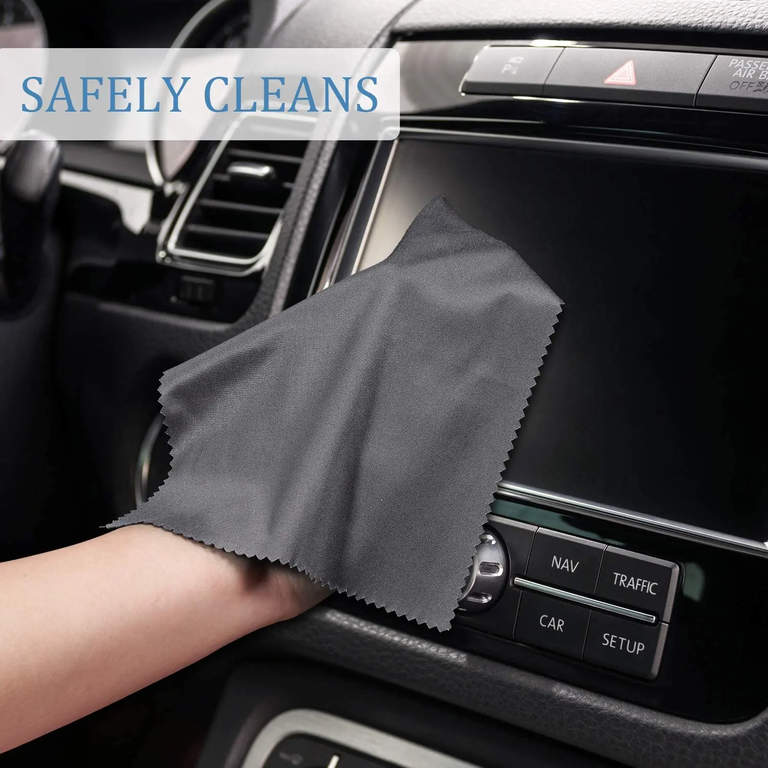 قماش تنظيف من الألياف الدقيقة مطبوع بشعار مخصص لشاشات إلكترونية عالية التقنية منتجات العناية بالنظارات من الصين