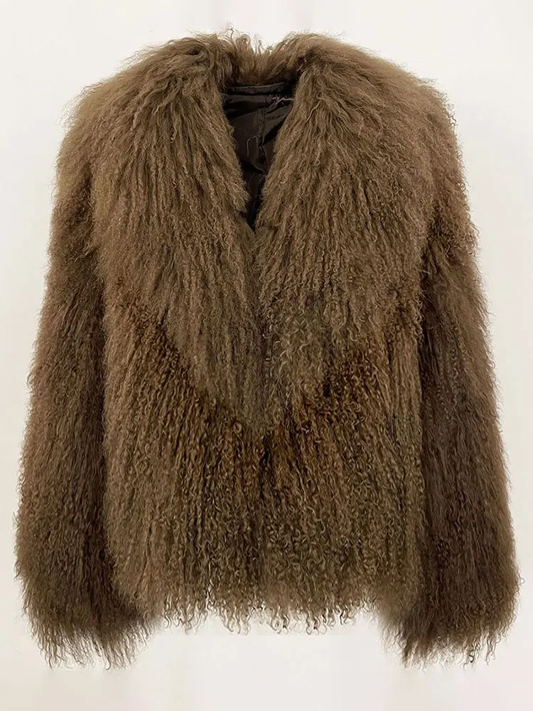 سترة شتوية سميكة جديدة لعام 2025 معطف فرو الأغنام منغوليا الطبيعية ملابس خارجية من الفرو الحقيقي ملابس نسائية للشعر للسيدات #6