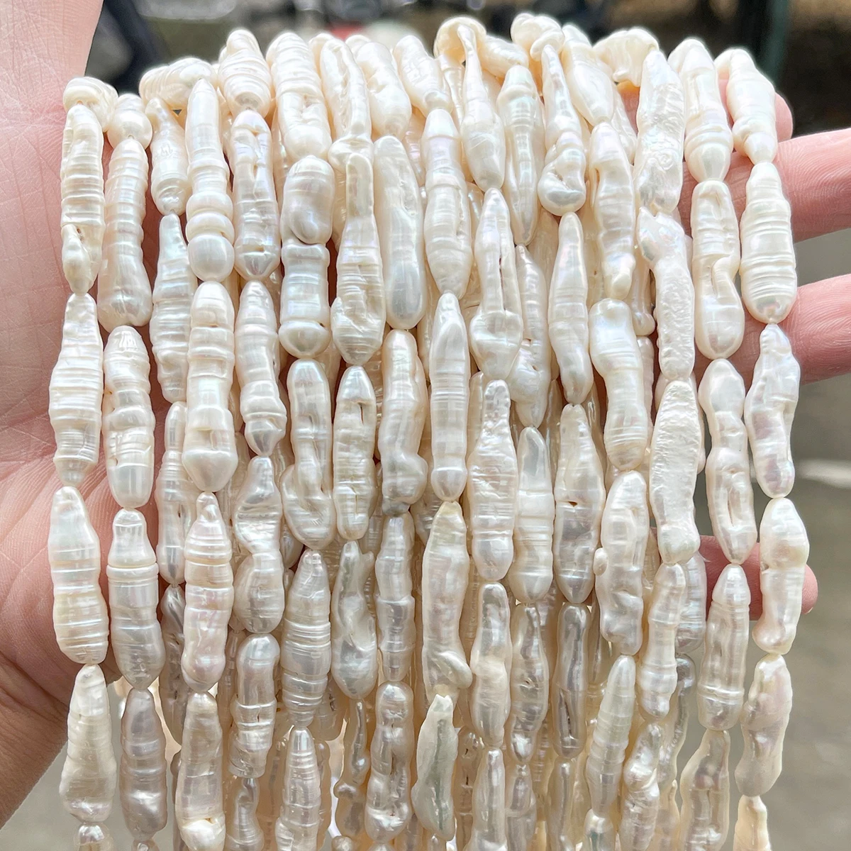 

Natural Baroque Freshwater Pearl Loose Beads Irregular High Luster Drilled Pearls for DIY Jewelry Making Necklace Earring