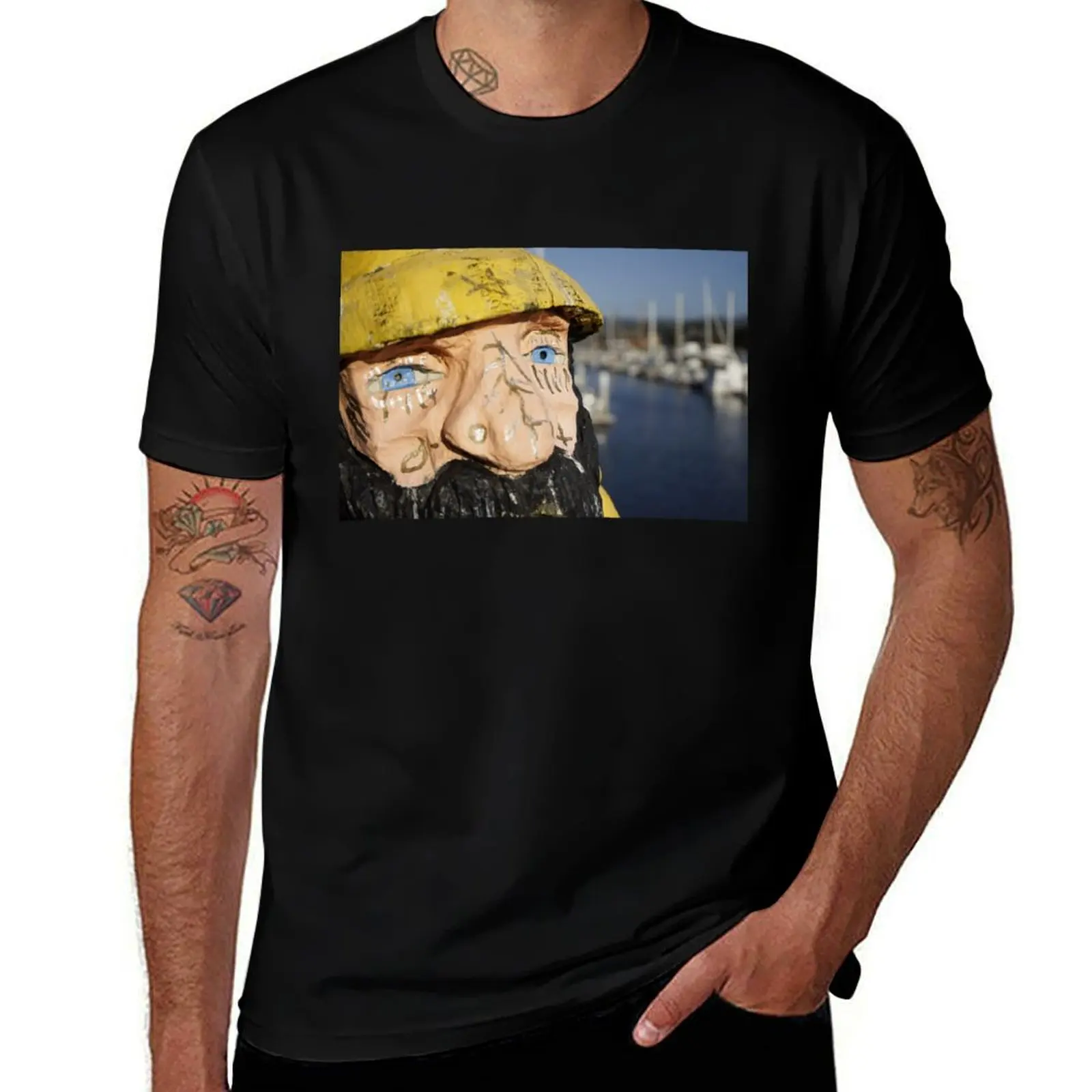 

Old man fisherman T-Shirt customizeds anime t shirts cotton graphic tees mens clothes