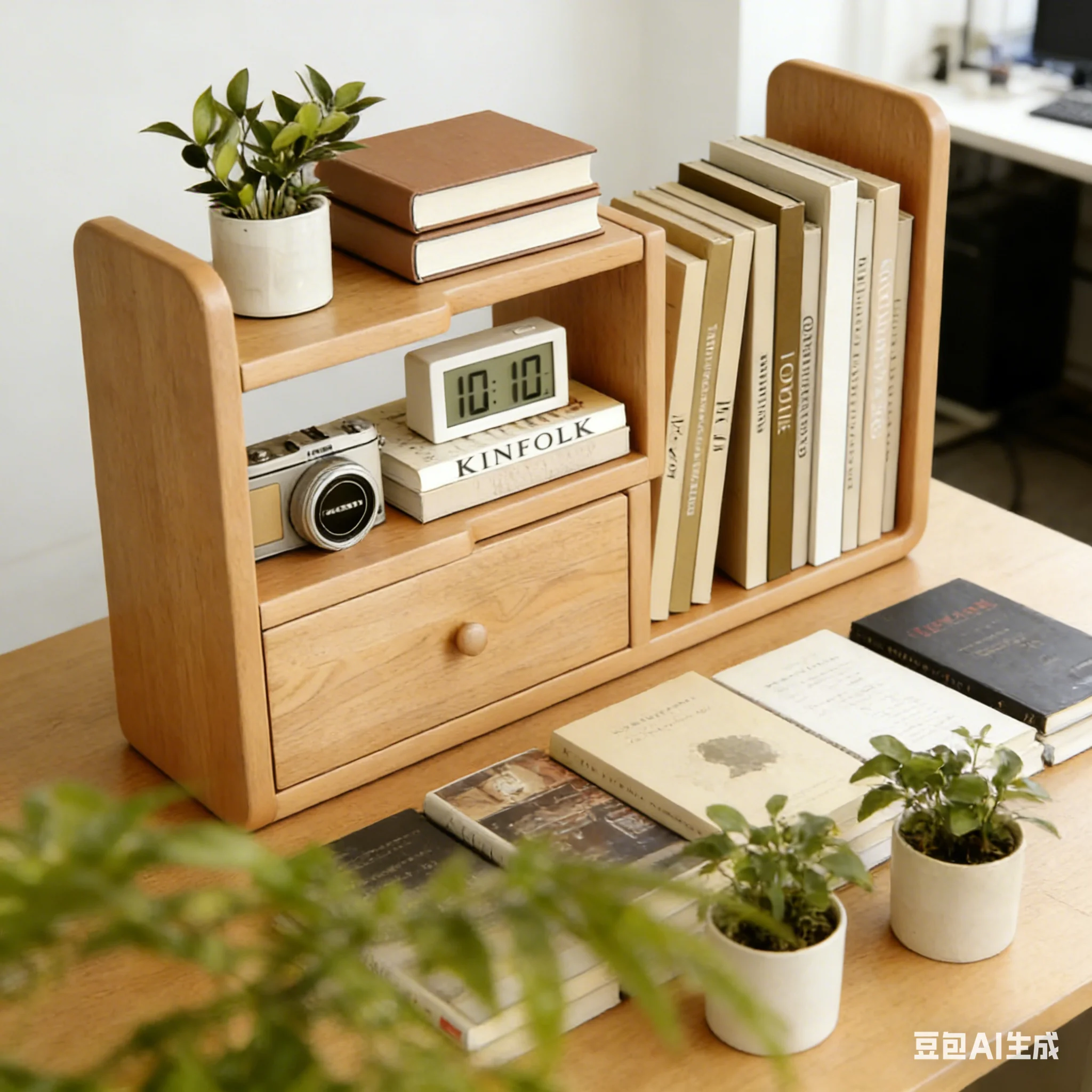 aoliviya-モダンライトミニマリスト本棚収納ラック、床置き式シンプルホーム本棚、扉付き防塵キャビネット、リビング用