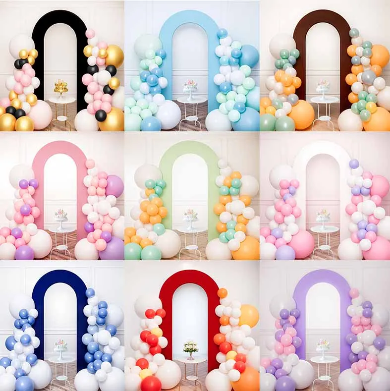 Spandex Open Arch Backdrop Fitted Double-Sided U-shaped Wedding Arch Round Top Chiara Stand Cover for Ceremony Birthday Party