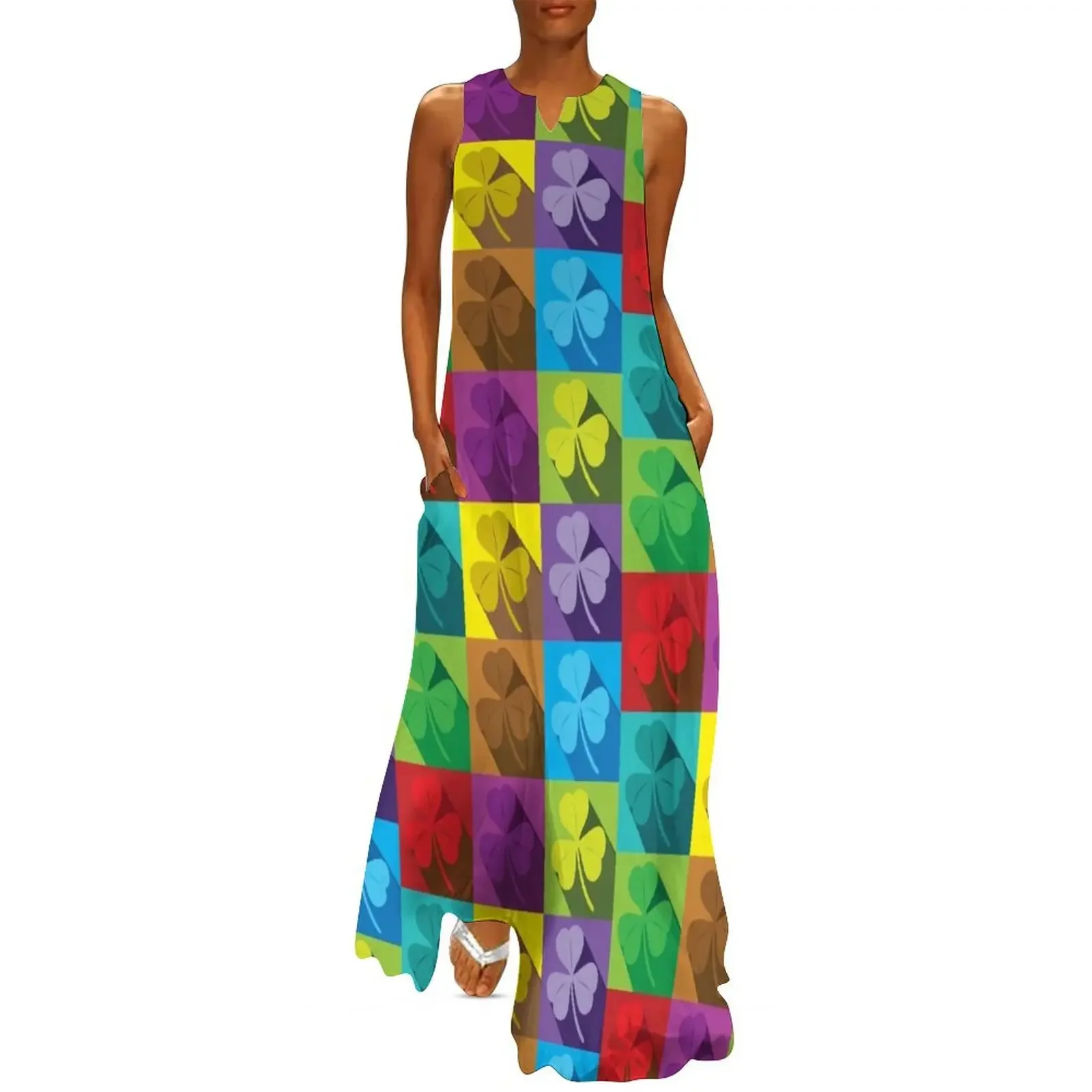 

Shamrocks Long Dress Womens dresses elegant dresses plus sizes women's clothing korea stylish Dress