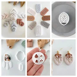 New Soft Pottery Handmade Earrings Cutting Mold Polymer Clay Mini Flower DIY INS French Earrings Jewelry Pendant Embossing Tool