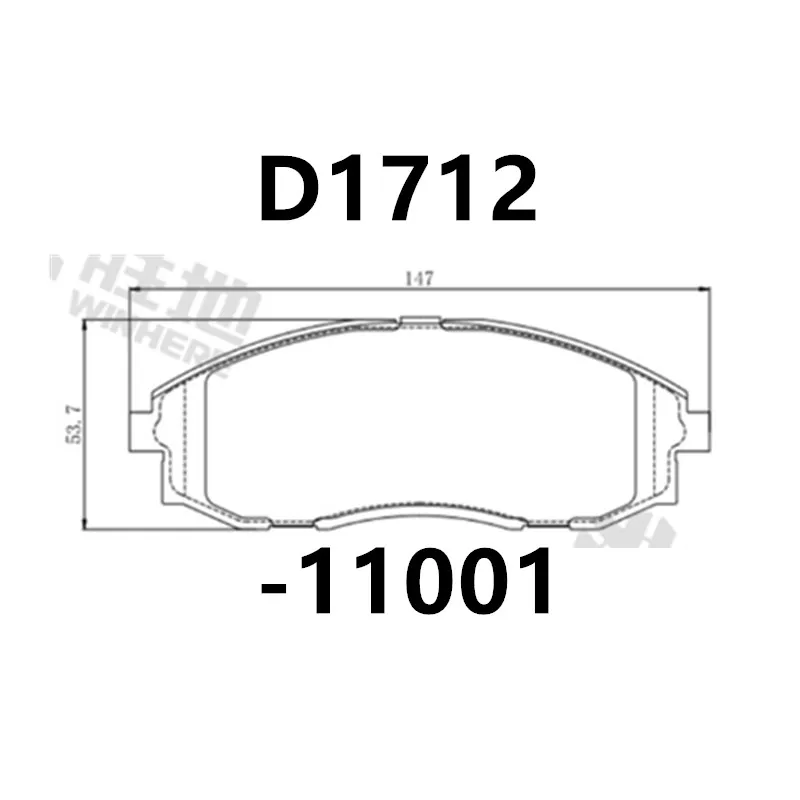 Front Brake Pad-11001 Is Suitable For Dongfeng Fengxing Lingzhi Q3/Q7/Q8/Qa/V3/V3l/Jac Rui Fengxianghe/Auto Parts Ceramic Mat