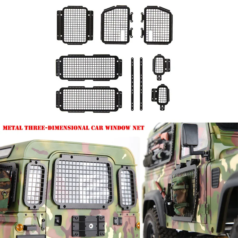 

Metal Three-Dimensional Window Net Side Window Net Window Armor for 1/10 RC Crawler Car Traxxas TRX4 RC4WD Jingguan SCX10 D90