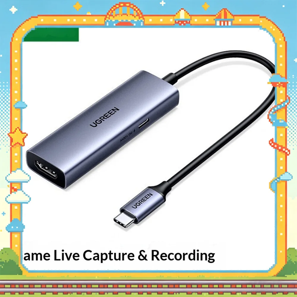 UGREEN UG303 35866 HDMI Video Capture Card 4K Input USB C Streaming Recorder with PD Charging for Live Streaming