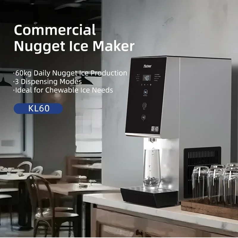 Naixer China Commercial Countertop/Desktop Ice Maker Machine for Pellets/Bullet Ice, Electronic Design, Guangzhou Supplier