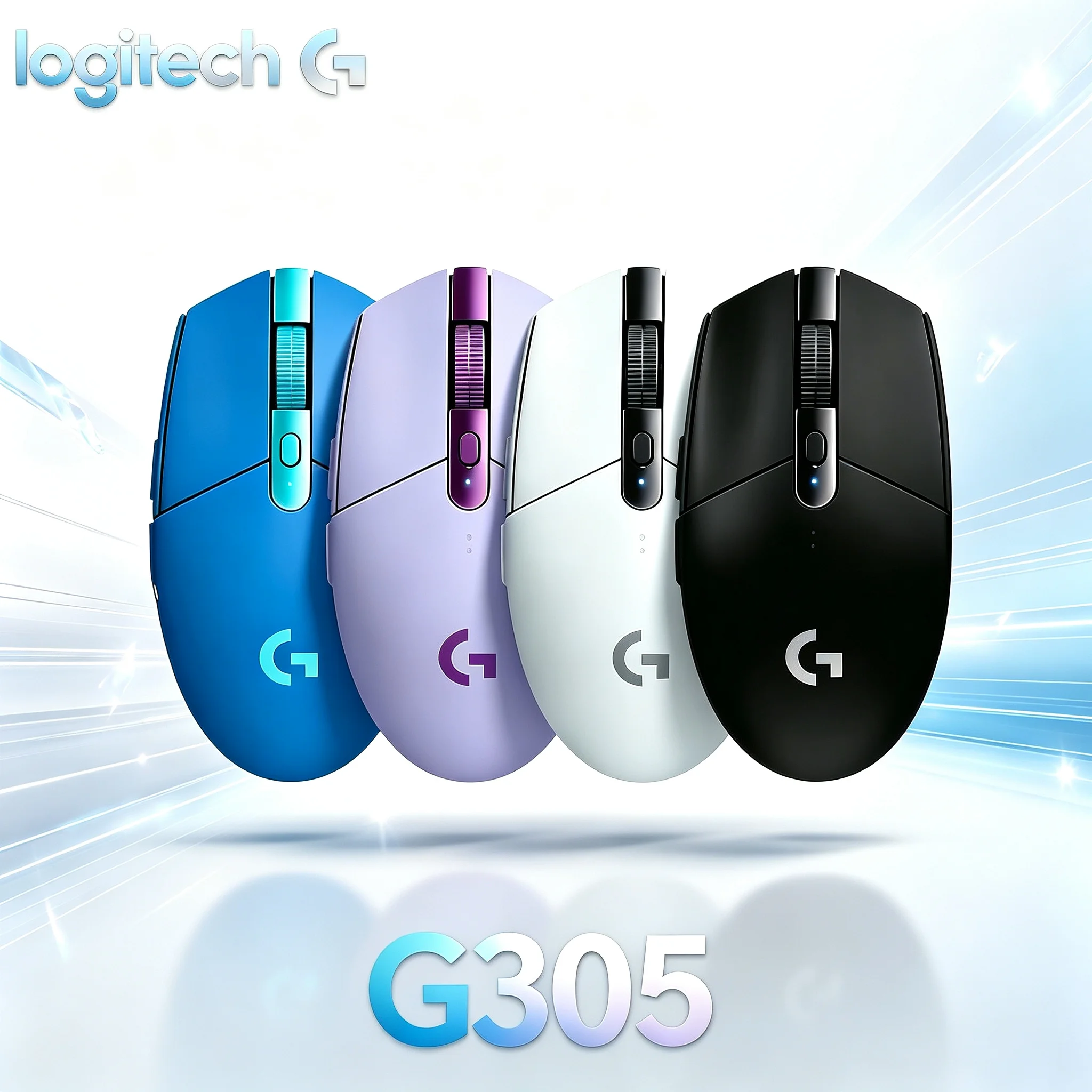 Logitech G305 LIGHTSPEED Wireless Gaming Mouse Multi‑Color Versions 250H Battery HERO 12K Sensor For Notebook Desktop Gamer Peri