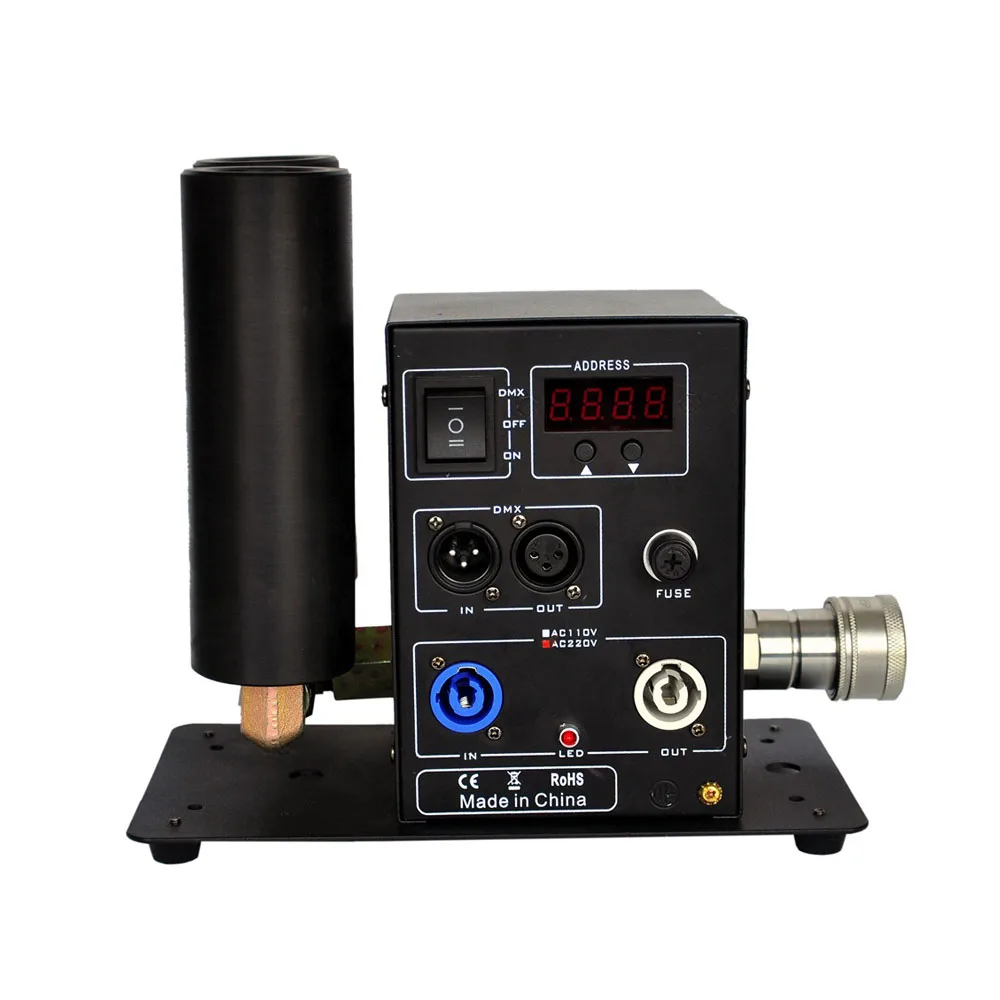 Special Effect Event 1 2 Barrels DMX512 Control Cannon Co2 Jet Fog Machine For Stage DJ Disco Bar Nightclub With 6m Gas Hose