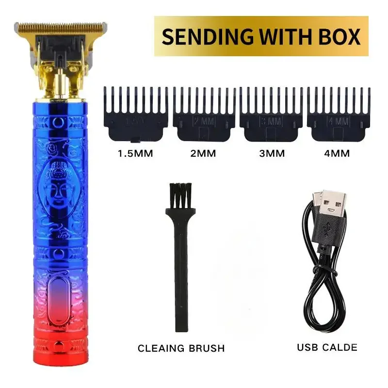 Máquina de corte de cabelo para homens, profissional T Blade Hair Trimmer Zero Gapped Trimmer, aparador de barba recarregável sem fio