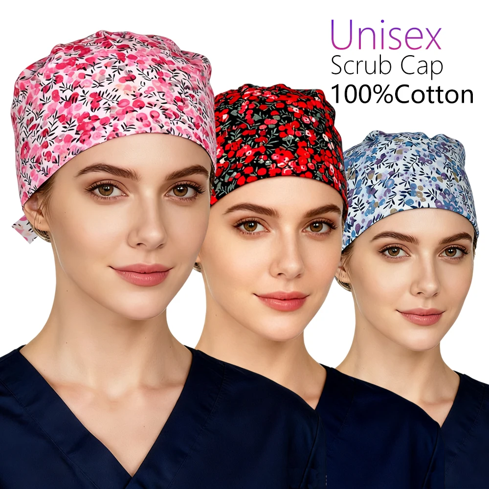 Women's Surgical Cap with Sweatband Unisex Spa Health Care Hospital Dental Working Surgery Hats Beauty salon Medical Scrub Caps