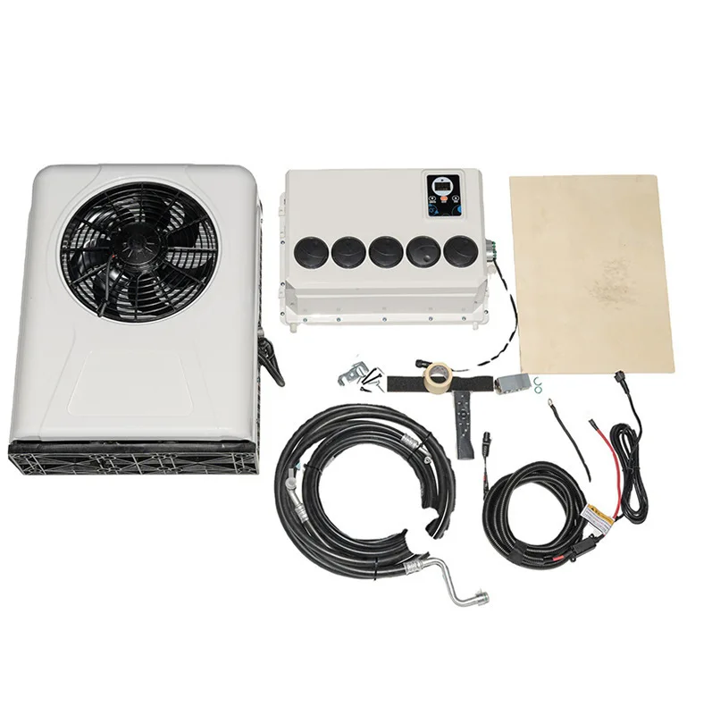 Overhead all-in-one car air conditioner 12v24v electric truck cooling and heating car air conditioner RV truck parking