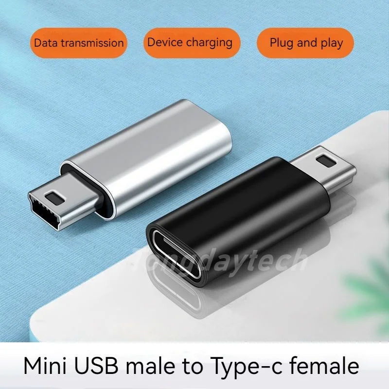 Universal OTG Metal Mini 5 Pin USB Adapter Type C Female to Mini B Male Data Transfer Connector for GoPro MP3 Digital Camera GPS