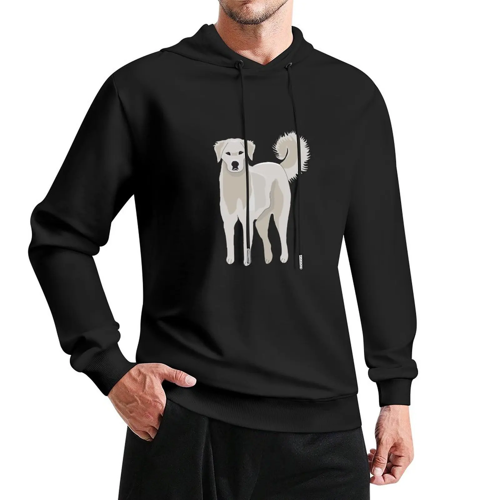 Akbash dog , cute puppy, great pyrenees, akbash dog australia, Pullover Hoodie men's clothes men wear graphic hoodie