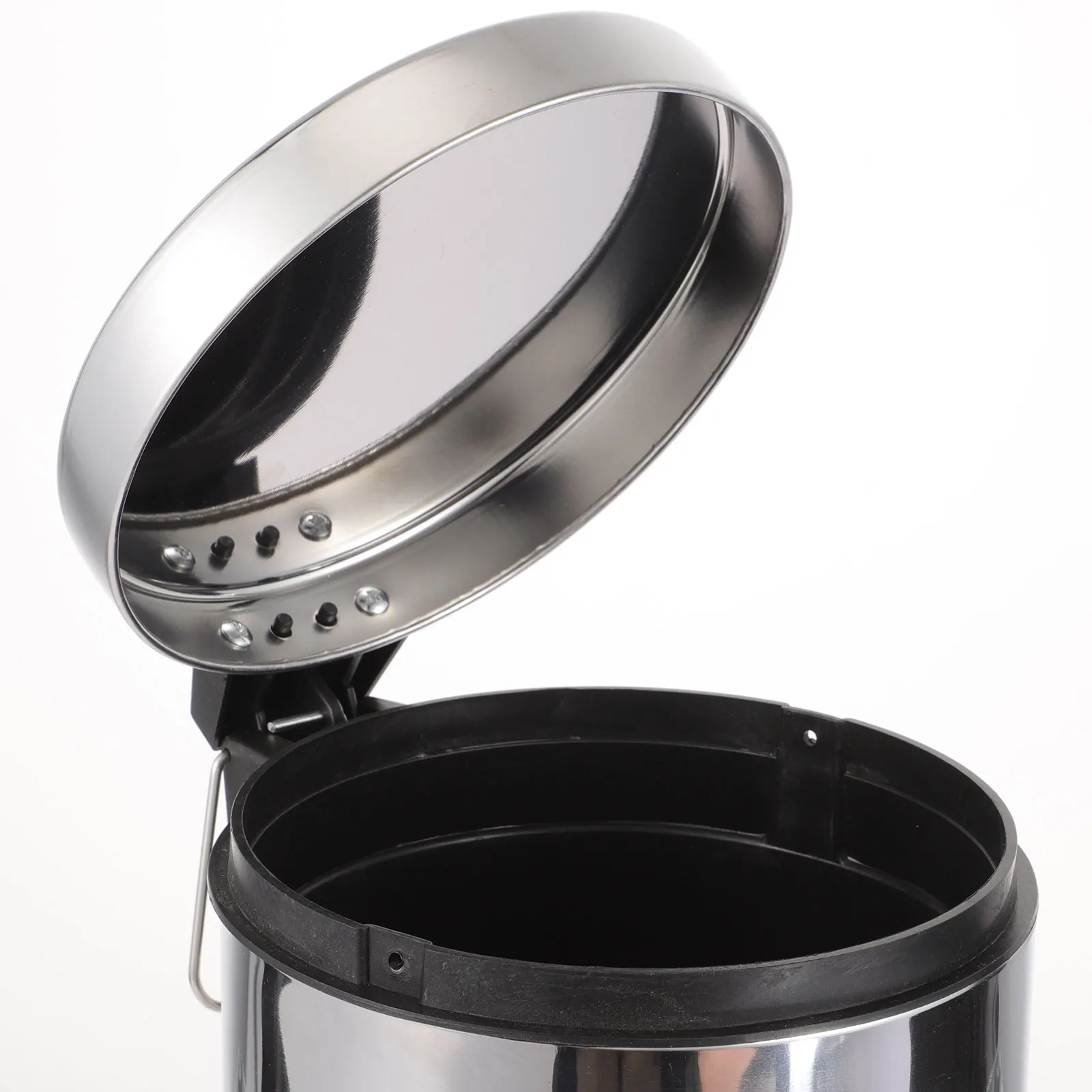 

Stainless Steel Pedal Trash Can for Kitchen Home Use Step Bins Garbage Recycle Bin Waste Container Wide Opening Grey