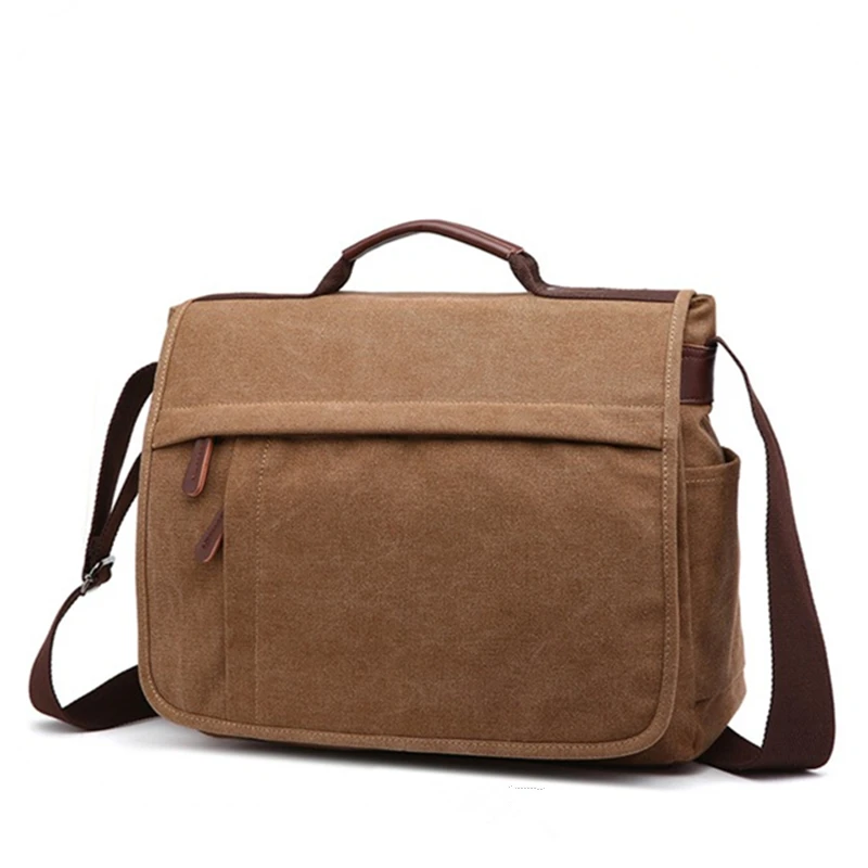 

Nesitu винтажная повседневная черная, серая, кофейная, хаки, синяя, зеленая, A4, парусиновая сумка для ноутбука, женская и мужская сумка через плечо, портфель M6086