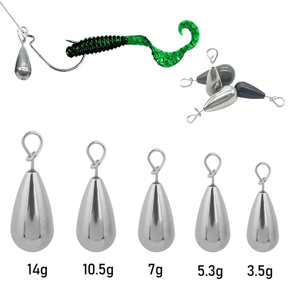 

3.5/5.3/7/10.5/14g Fishing Tungsten fall Additional Weight Shot Weights Sinker Bullet Quick Release Casting Hook Connector